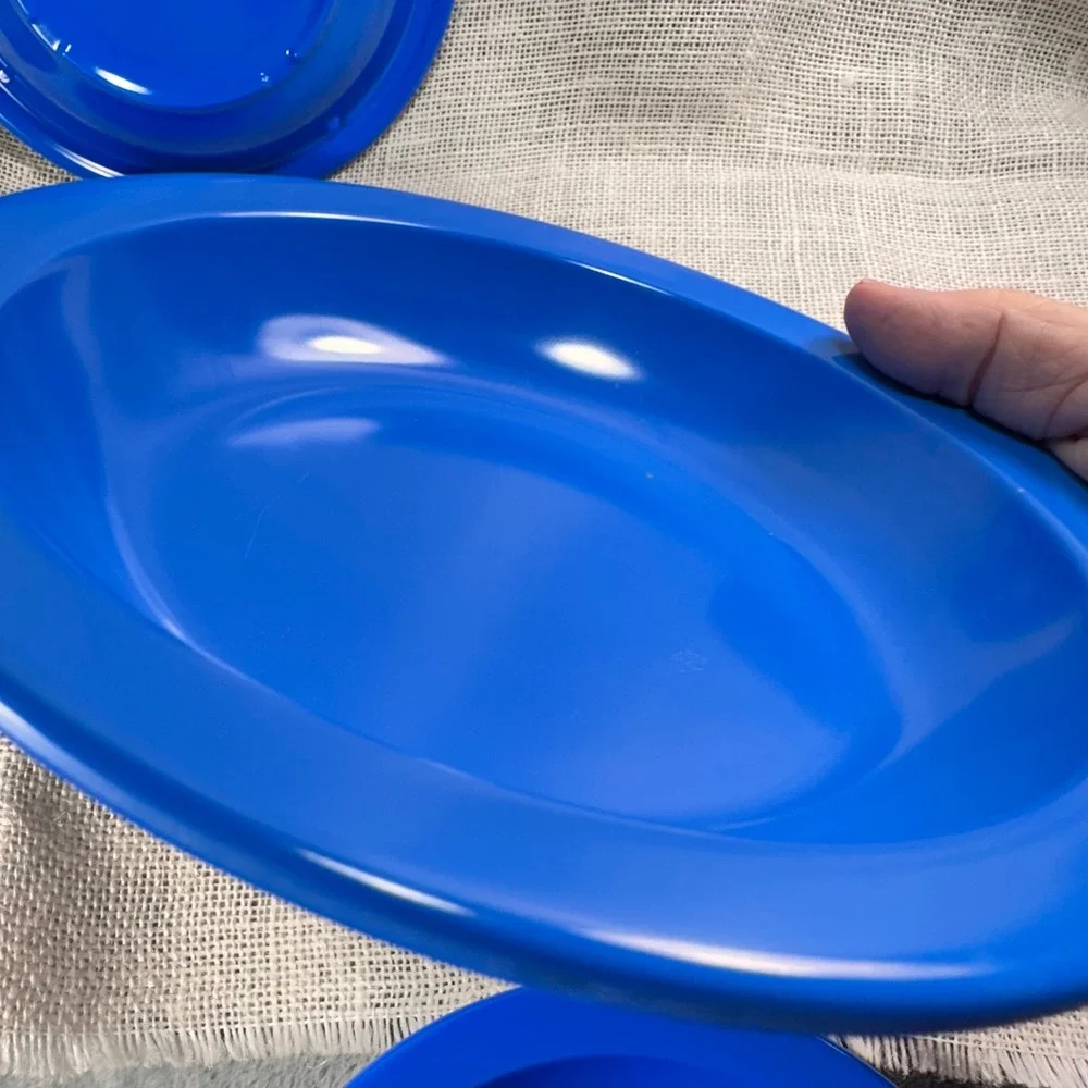 Dallas Ware B-75 Blue Melamine Bowls Set of 4 Plastics‎ Manufacturing Co